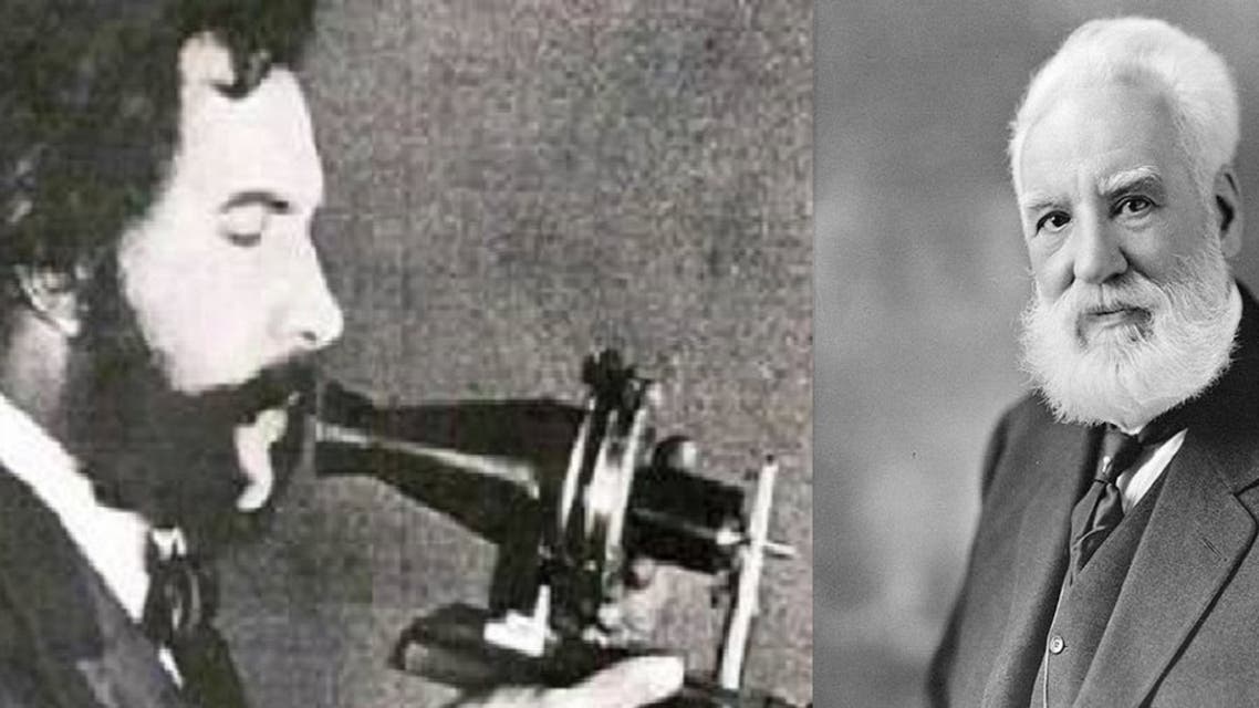 شاهد كيف قام مخترع التلفون بأول اتصال في التاريخ(صورة)
