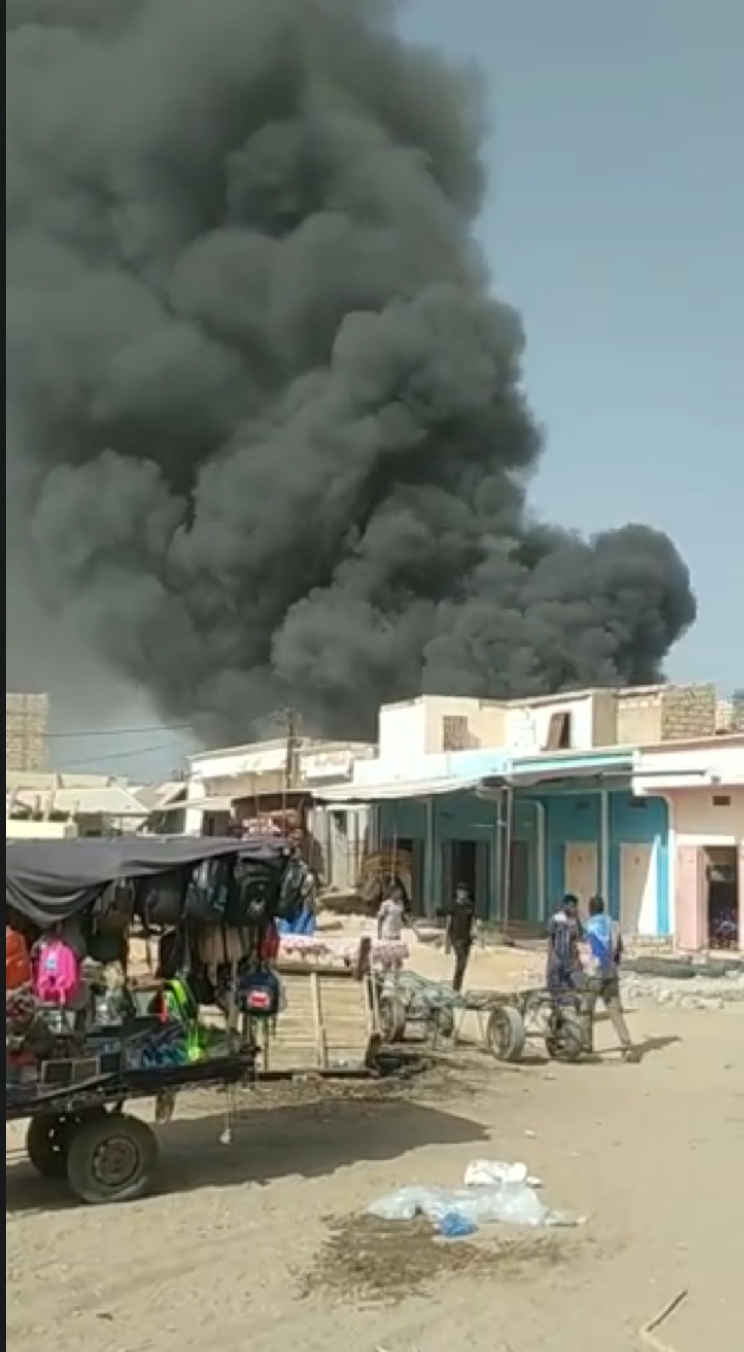 صور من حريق سوق السبخة بنواكشوط
