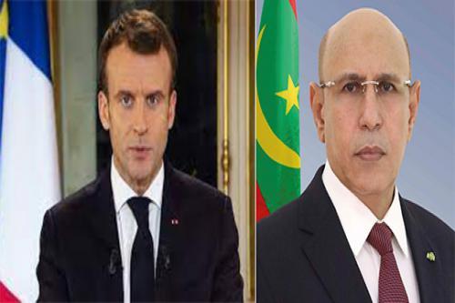 نص رسالة الرئيس الفرنسي للرئيس الموريتاني ولد الغزواني