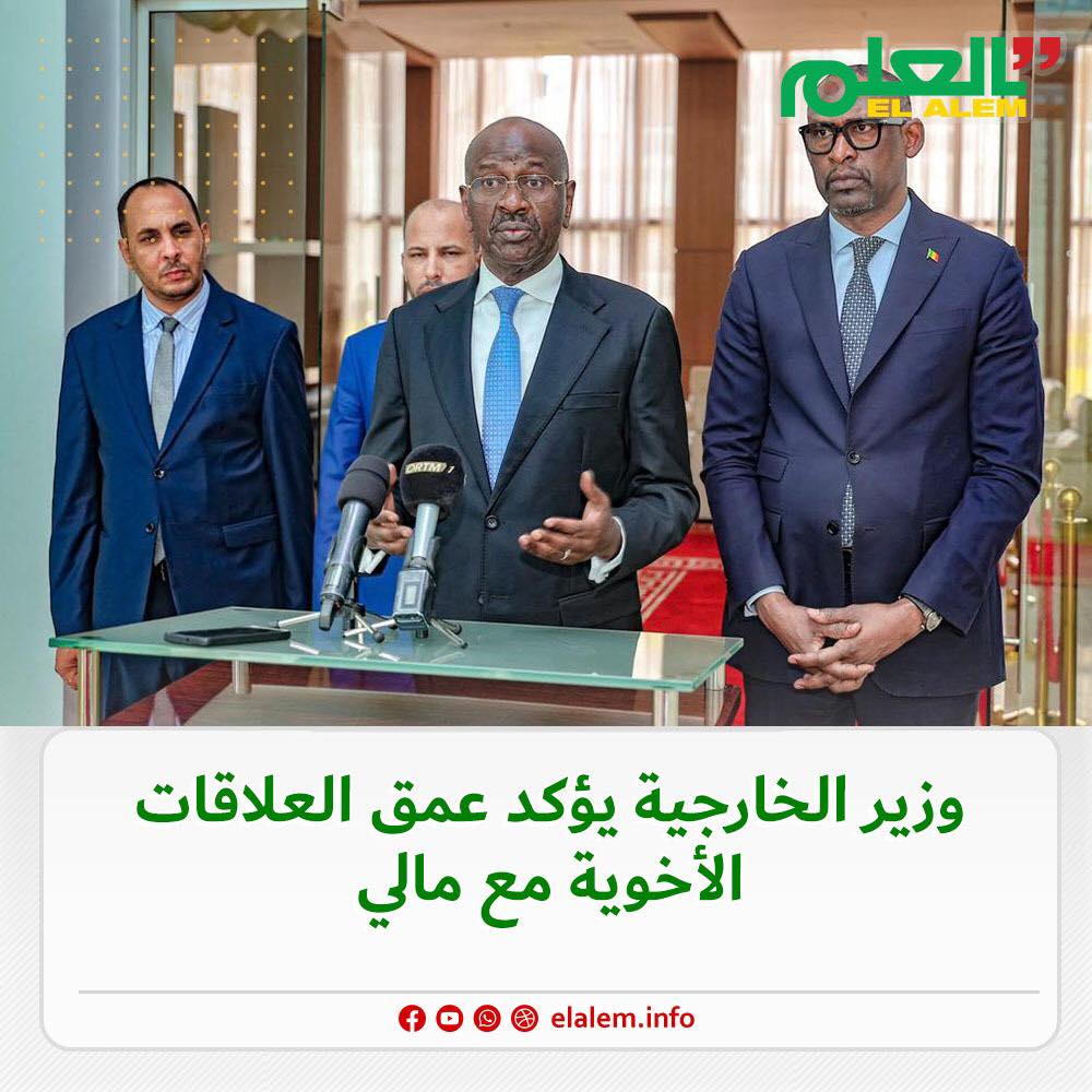 وزير الخارجية يؤكد عمق العلاقات الأخوية مع مالي