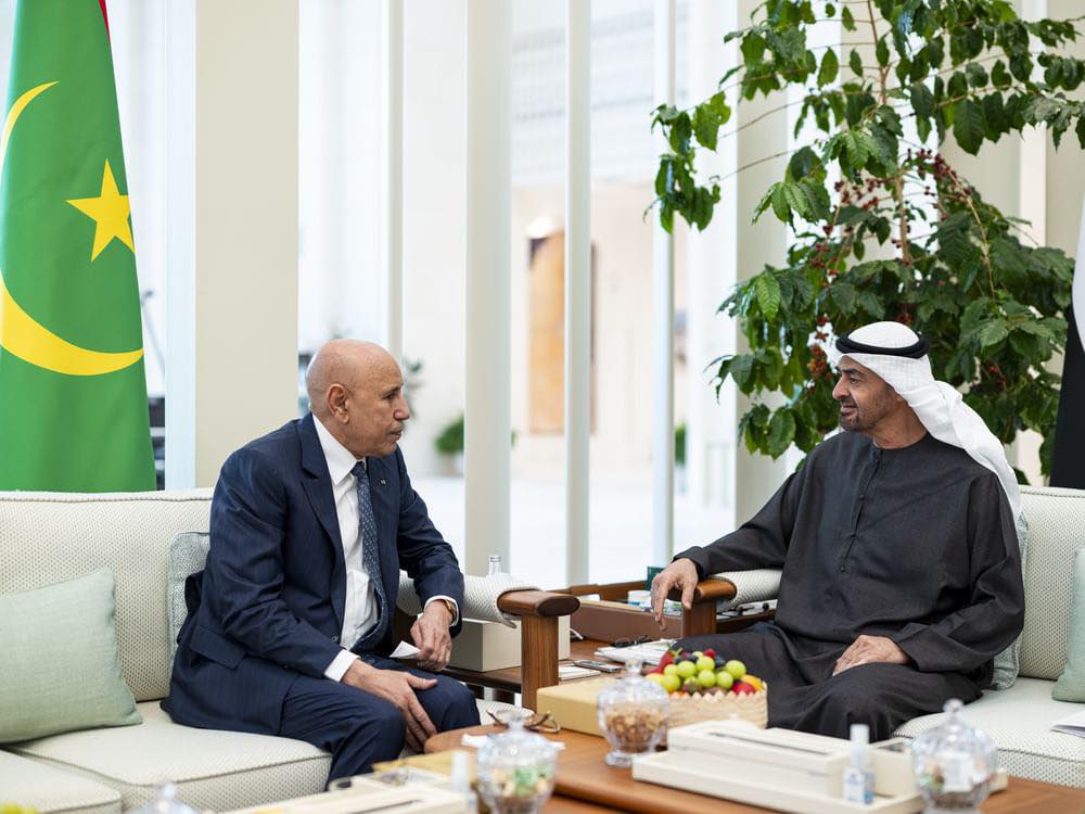 الرئيس ولد الغزواني يبحث مع الرئيس محمد بن زايد علاقات&nbsp;(…)