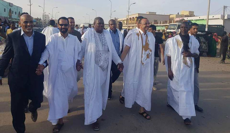 ولد بوبكر يشارك في مسيرة لحراطين