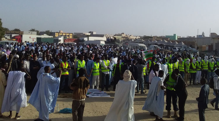 حضور بارز لأنصار وداعمي مرشح الشباب ولد الوافي في مسيرة&nbsp;(…)