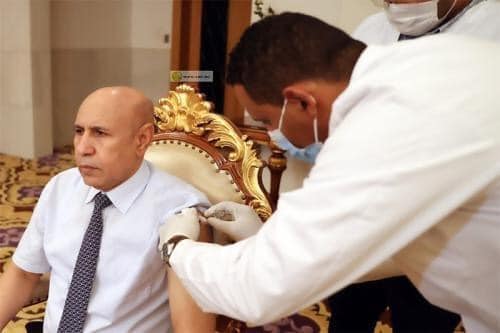 صور من تلقي الرئيس ولد الشيخ الغزواني اليوم للجرعة&nbsp;(…)