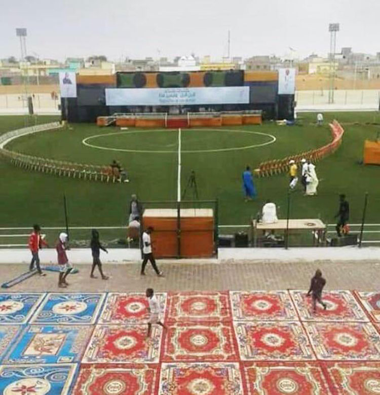 صور من ملعب ملح بعد اكتمال التجهيزات