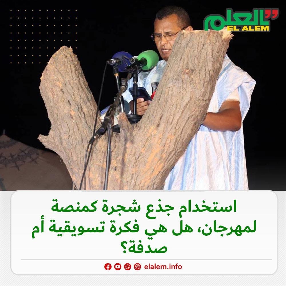 القائمون على مهرجان تنحماد يختار جذع شجرة ليكون منصة (…)